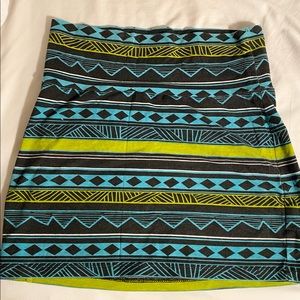 Tribal bodycon skirt. Size medium